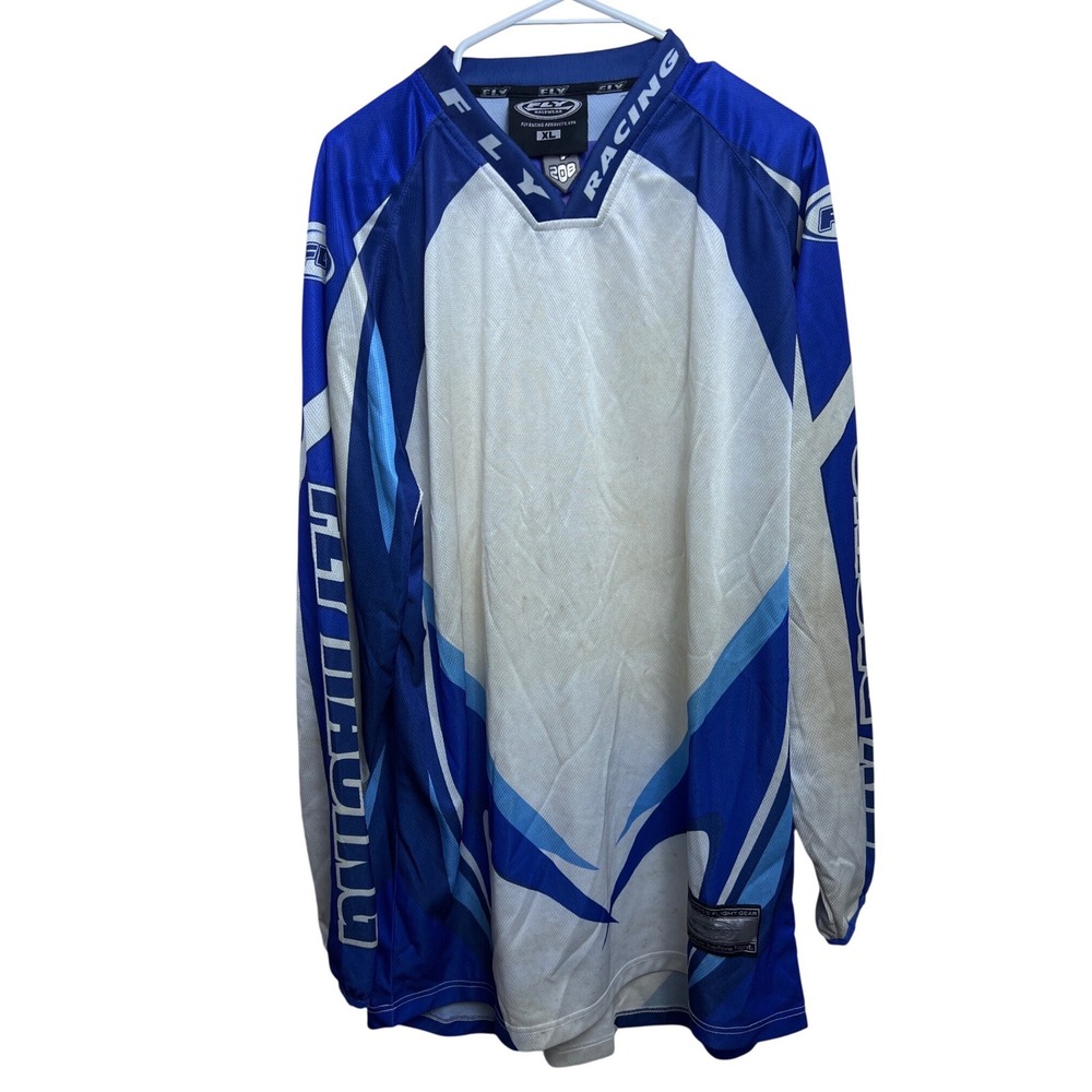 Fly Racing Yamaha Cobra Race Jersey Mens XL Blue White Motocross LS Blokecore MX